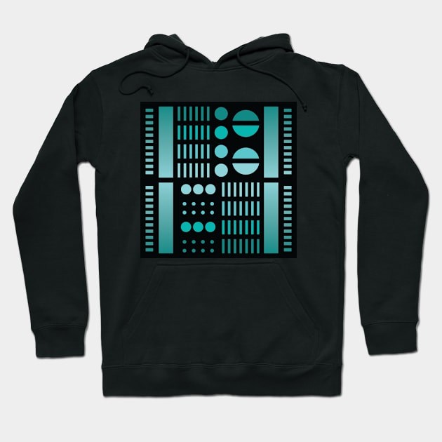 “Dimensional Systems (1)” - V.6 Green - (Geometric Art) (Dimensions) - Doc Labs Hoodie by Doc Labs